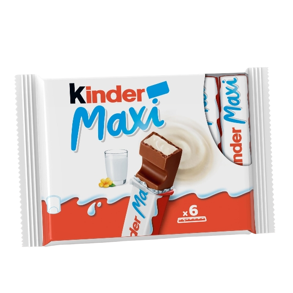 KINDER SNACK BARS MAXI CHOCOLATE T.6 126 GR (20 in a box)