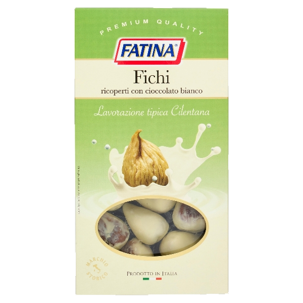FATINA DRIED FRUITS FIGUE COVERED WHITE CHOCOLATE 150 GR (16 in a box)