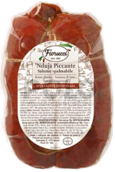 FIORUCCI SALAME NDUJA CALABRESE £ 13.77 AL KG (APPROX. 400 GR)