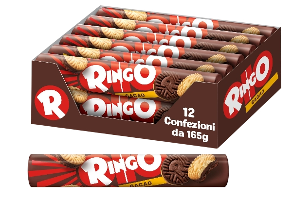 PAVESI RINGO BISCOTTI COCOA STICK 165 GR (12 in a box)