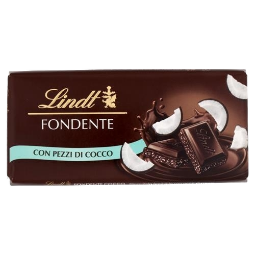 LINDT CLASSIC CHOCOLATE BAR DARK CONONUT 100 GR (30 in a box)