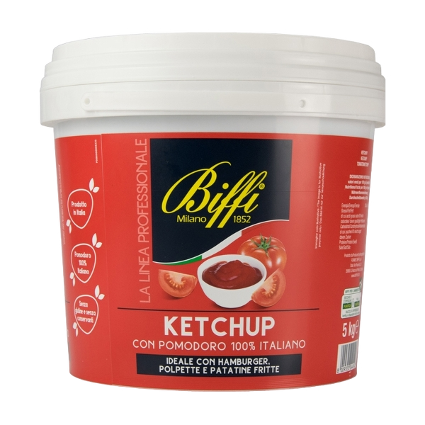 BIFFI KETCHUP 100% ITALIAN TOMATOES BUCKET 5 KG (1 in a box)