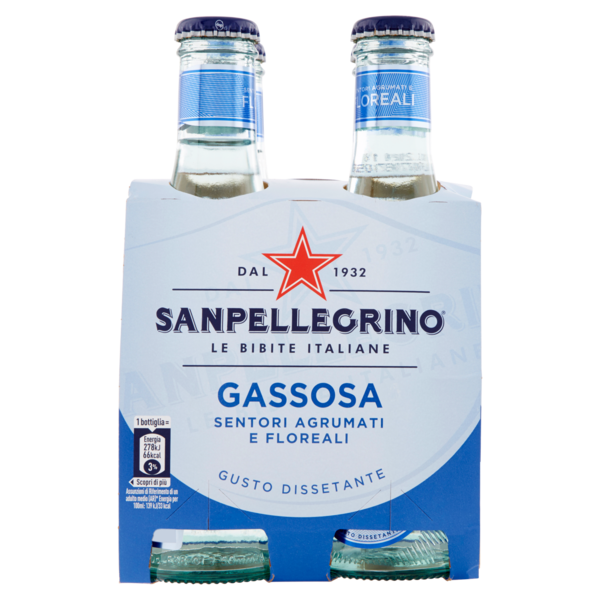 SAN PELLEGRINO GASSOSA GLASS 20 CL X4 (6 in a box)