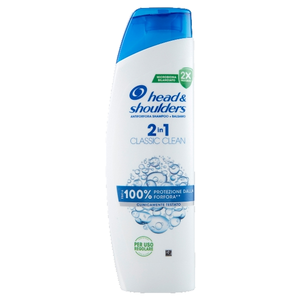 HEAD & SHOULDERS SHAMPOO ANTIFORFORA 2 IN 1 CLASSIC CLEAN + BALSAM 250 ML (6 in a box)