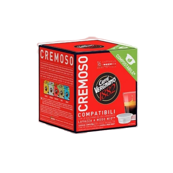 VERGNANO COFFEE CAPSULES A MODO MIO CREMOSO X16 (8 in a box)