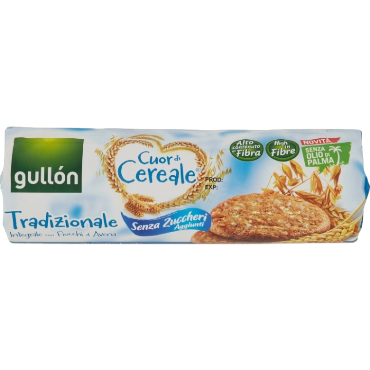 GULLON BISCOTTI CUOR DI CEREALE TRADITIONAL SUGAR FREE 280 GR (16 in a box)