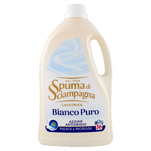 SPUMA DI SCIAMPAGNA LAUNDRY DETERGENT BIANCO PURO 36 WASHES 1.62 LT (8 in a box)