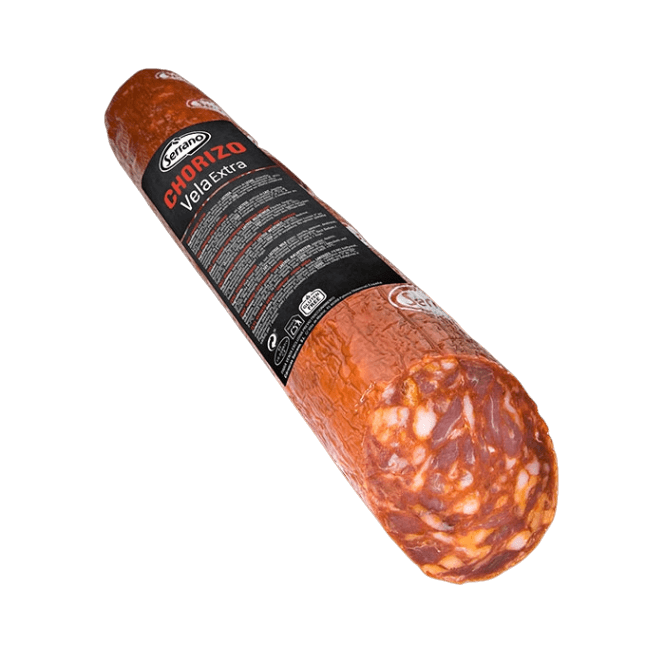SERRANO SALAME CHORIZO EXTRA VELA SLICE (APPROX. 2 KG)