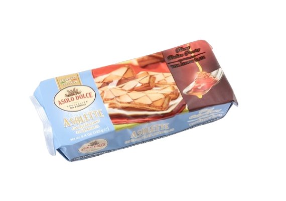 ASOLO DOLCE SNACK ASOLETTE GLAZED 125 GR (21 in a box)