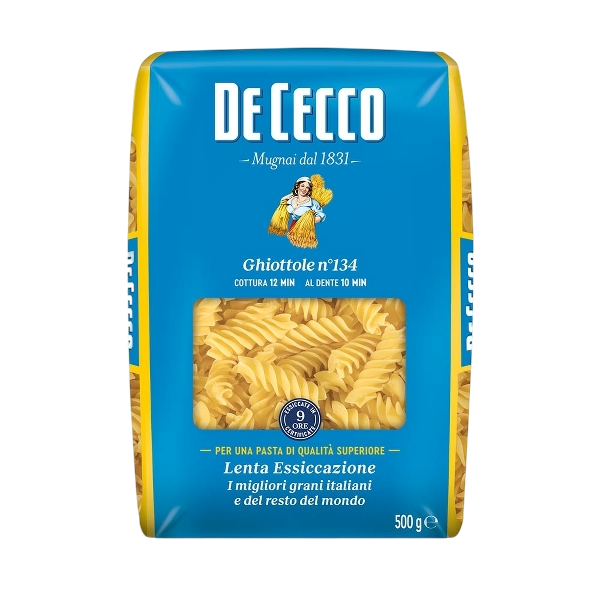 DE CECCO PASTA DI SEMOLA GHIOTTOLE N.134 500 GR (24 in a box)