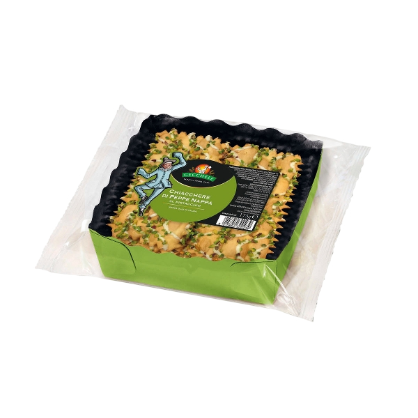 GECCHELE CHIACCHIERE PEPPE NAPPA PISTACHIO 175 GR (6 in a box)
