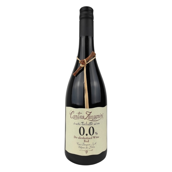 VINI ITALIA RED WINE ZACCAGNINI TRALCETTO ROSSO 0.0%, ALCOHOL FREE , ABRUZZO, ITALY 75 CL (6 IN A BOX)