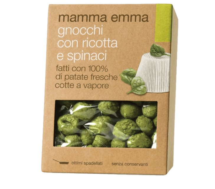 MAMMA EMMA STUFFED PASTA GNOCCHI WITH RICOTTA AND SPINACH 400 GR (5 in a box)