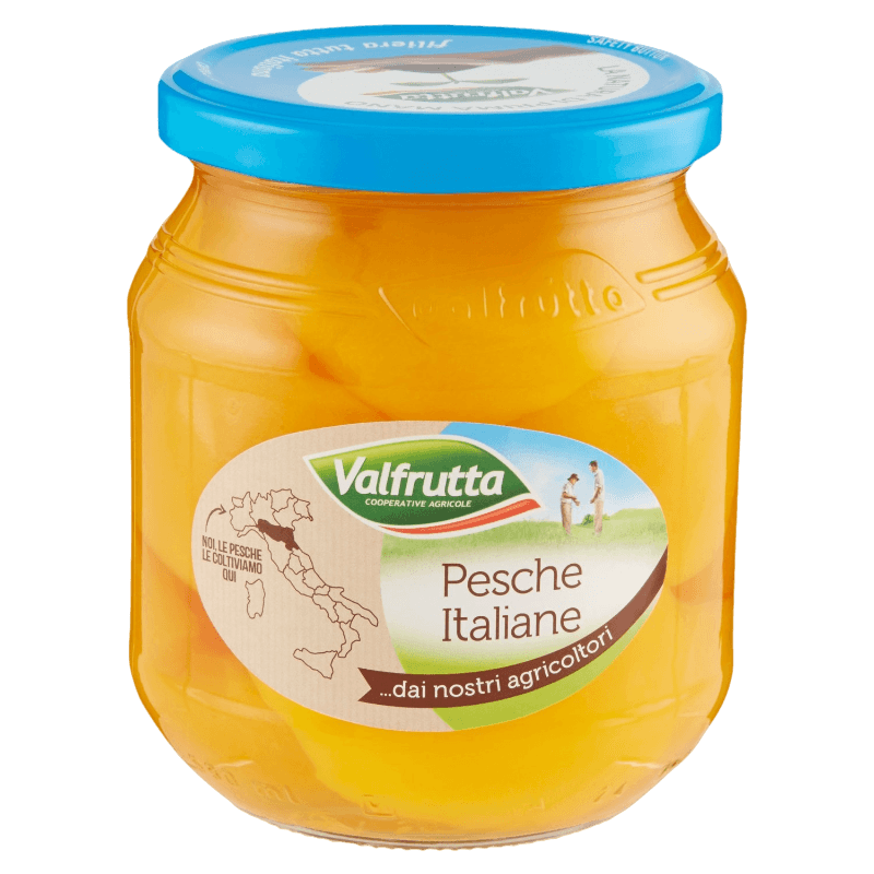 VALFRUTTA PEACHES IN SYRUP 580 GR (6 in a box)