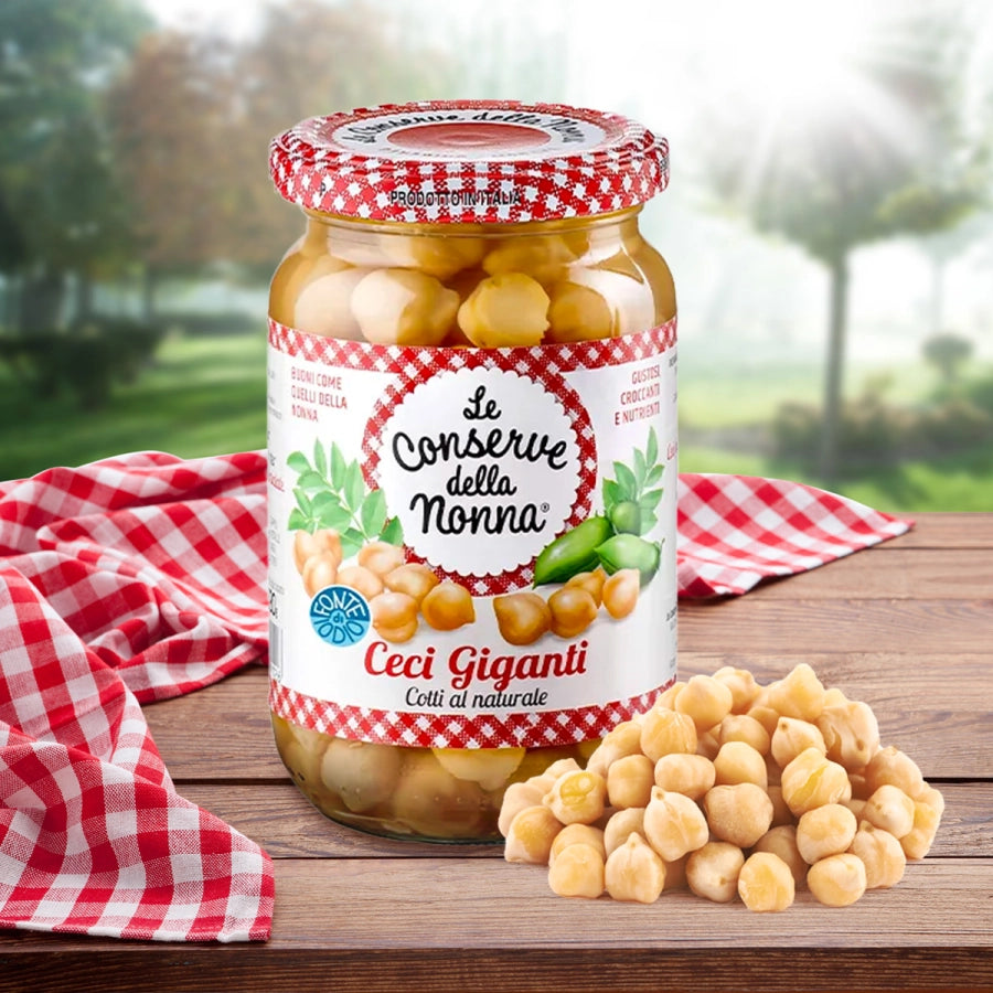 CONSERVE DELLA NONNA LEGUMES CHICKPEAS BIG IN BRINE 360 GR (12 in a box)