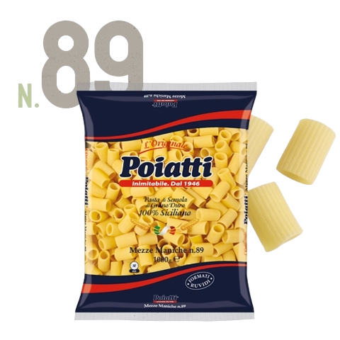 POIATTI PASTA DI SEMOLA MEZZE MANICHE N.89 1 KG (12 in a box)