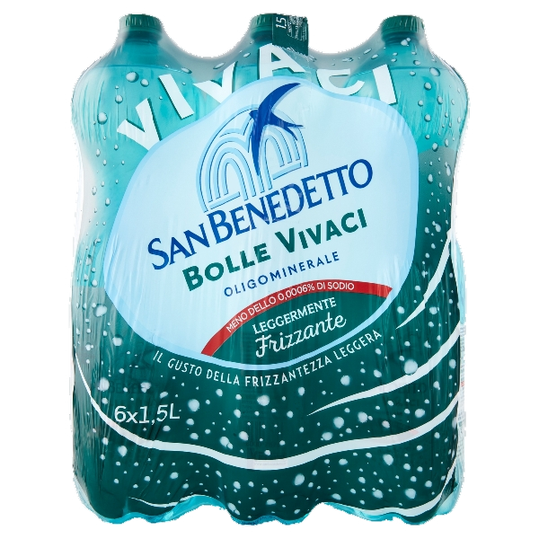 SAN BENEDETTO CARBONATED WATER PET 1.5 LT (6 in a box)