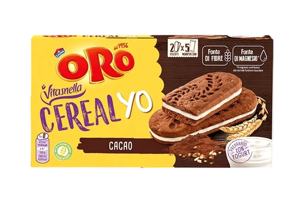 VITASNELLA BISCUITS SANDWICH CEREALYO COCOA X5 250 GR (12 in a box)