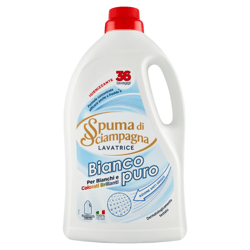 SPUMA DI SCIAMPAGNA LAUNDRY DETERGENT BIANCO PURO 36 WASHES 1.62 LT (8 in a box)