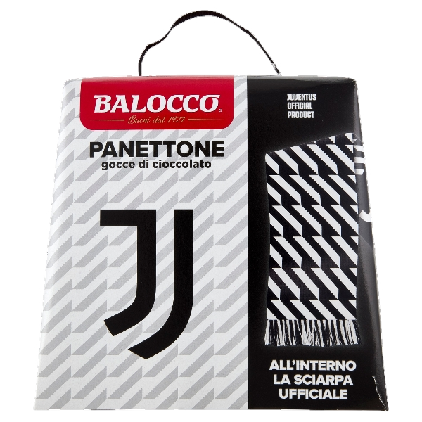 BALOCCO PANETTONE DROPS OF CHOCOLATE JUVENTUS 500 GR (12 in a box)
