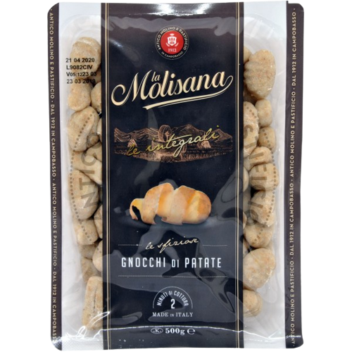 MOLISANA PASTA WHOLEMEAL GNOCCHI DI PATATE 500 GR (12 in a box)