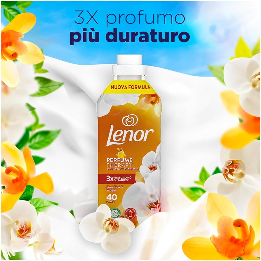 LENOR SOFTENER CONCENTRATED ORO & VANIGLIA 38 WASHES 798 ML (12 in a box)