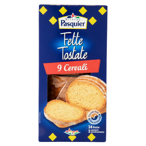 PASQUIER BAKERY RUSKS FETTE TOSTATE 9 CEREALI X24 240 GR (10 in a box)