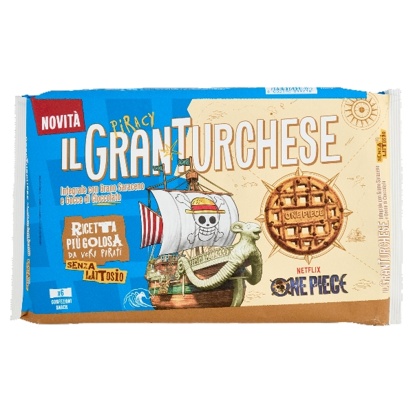 COLUSSI BISCOTTI WHOLEMEAL GRAN TURCHESE CHOCOLATE CHIPS LACTOSE FREE 340 GR (12 in a box)