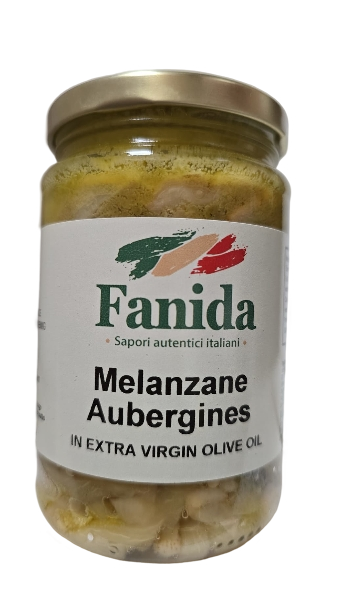 FANIDA VEGETABLES AUBERGINES JULIENNE IN EXTRA VIRGIN OLIVE OIL 270 GR (8 in a box)