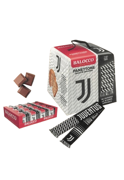 BALOCCO PANETTONE DROPS OF CHOCOLATE JUVENTUS 500 GR (12 in a box)