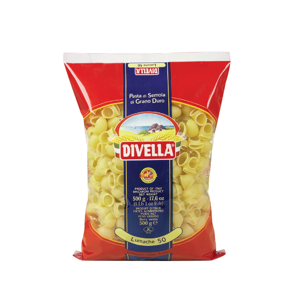 DIVELLA PASTA DI SEMOLA LUMACHE N.50 500 GR (24 in a box)