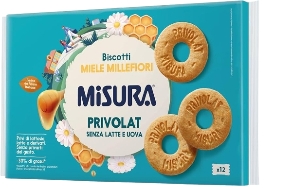 MISURA PRIVOLAT BISCOTTI HONEY MILLEFIORI MULTIPACK X12 400 GR (12 in a box)