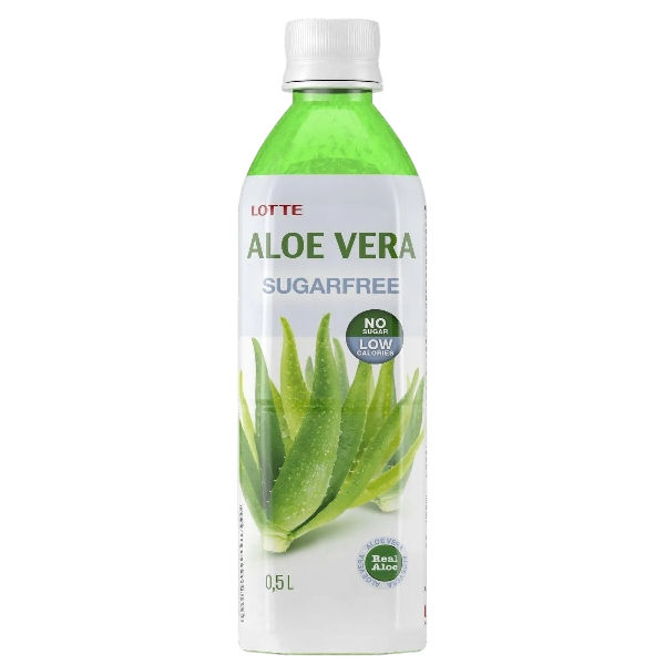 LOTTE ALOE VERA DRINK NATURALE SUGAR FREE PET 500 ML (20 in a box)