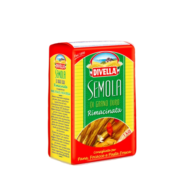 DIVELLA FLOURS SEMOLA RIMACINATA 1 KG (10 in a box)