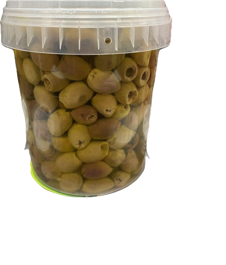 MICCIO OLIVES PITTED BLACK TAGGIASCHE IN OIL BUCKET 820 GR (9 in a box)