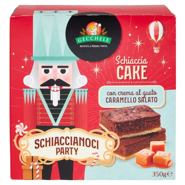 GECCHELE CAKE SCHIACCIANOCI PARTY SALTED CARAMEL 350 GR (6 in a box)