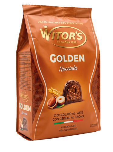 WITOR'S PRALINES GOLDEN MILK CHOCOLATE HAZELNUT 200 GR (12 in a box)