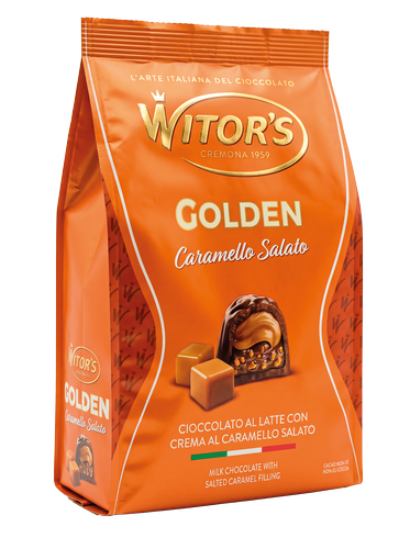 WITOR'S PRALINES GOLDEN MILK CHOCOLATE SALTED CARAMEL 200 GR (12 in a box)
