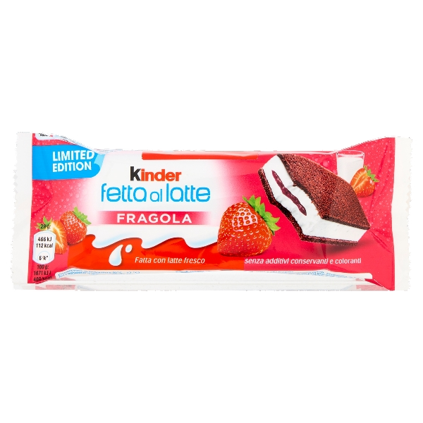 KINDER FETTA AL LATTE STRAWBERRY X5 140 GR (8 in a box) LIMITED EDITION