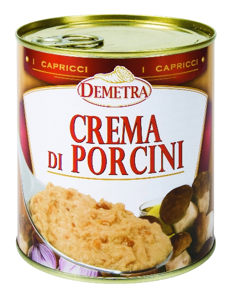 DEMETRA PASTA SAUCE / PIZZA SAUCE PORCINI MUSHROOMS CREAM TIN 800 GR (6 in a box)