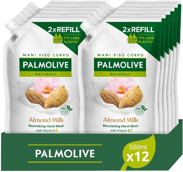 PALMOLIVE SOAP LIQUID ALMOND MILK REFILL 500 ML (12 in a box)