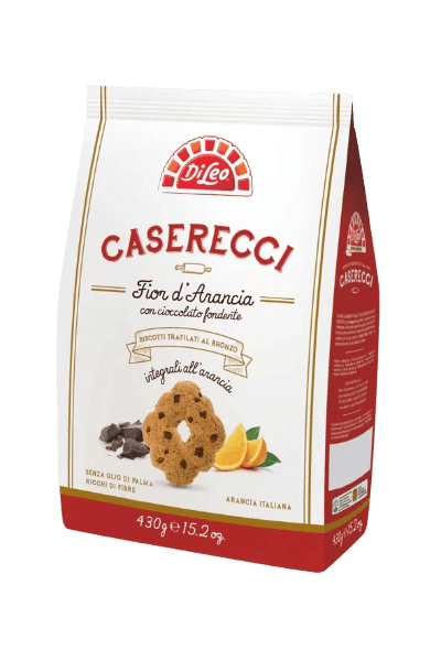 DI LEO CASERECCI BISCOTTI WHOLEMEAL FIOR D'ARANCIA 430 GR (8 in a box)
