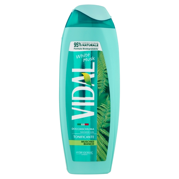 VIDAL SHOWER BATH TONIFICANTE MUSCHIO BIANCO 500 ML (12 in a box)