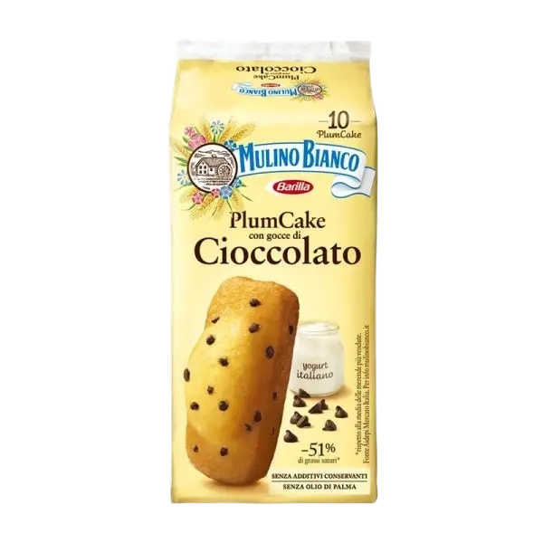 MULINO BIANCO SNACK PLUMCAKE GOCCE DI CIOCCOLATO X10 350 GR (10 in a box)