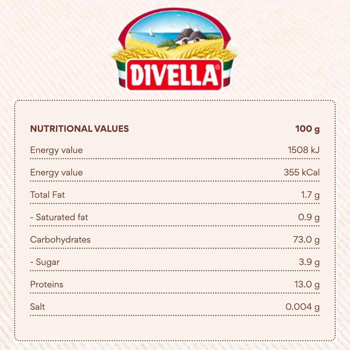 DIVELLA PASTA DI SEMOLA CHIFFERINI LISCI N.48 500 GR (24 in a box)