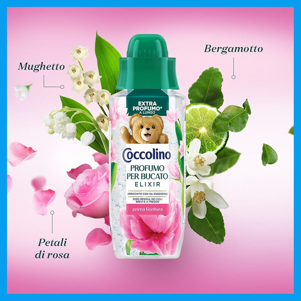 COCCOLINO PERFUMES FOR LAUNDRY ELIXIR PRIMA FIORITURA 342 ML (12 in a box)