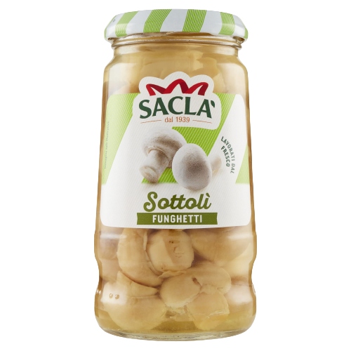 SACLA' SOTTOLI' MUSHROOMS CHAMPIGNON IN OIL 290 GR (12 in a box)