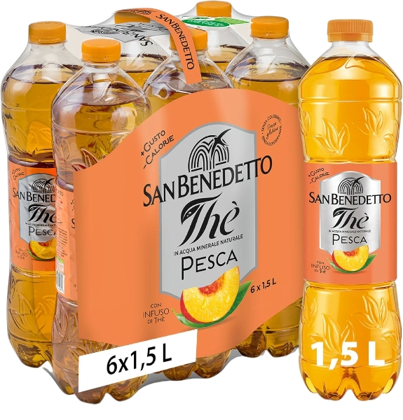 SAN BENEDETTO TEA PEACH PET 1.5 LT (6 in a box)