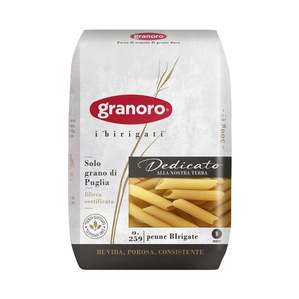 GRANORO PASTA DI SEMOLA PENNE BIRIGATE N.259 500 GR (20 in a box)