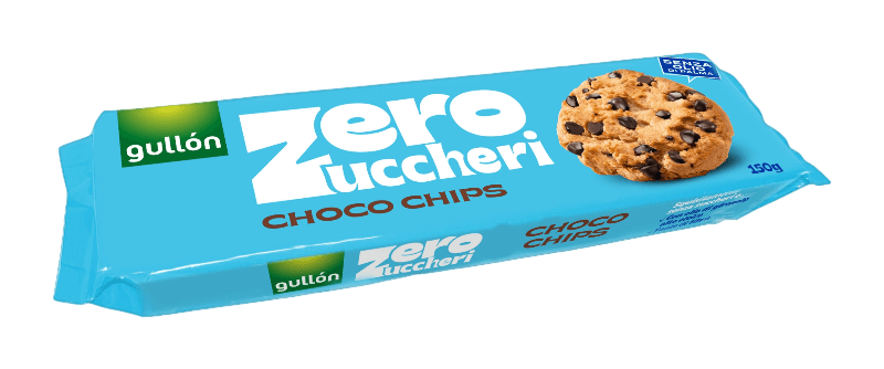 GULLON BISCOTTI ZERO ZUCCHERI CHOCO CHIPS 150 GR (12 in a box)